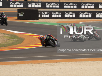 Fabio Quartararo (Fra-Monster Yamaha Team), Johann Zarco (Fra-Honda LCR), and Takaaki Nakagami (Gia-Honda LCR) participate in the Moto Grand...