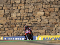 Jorge Martin (Spa-Pramac Racing Ducati) participates in the Moto Grand Prix GoPro of Aragon Grand Prix Race MotoGP on Sunday at the Motorlan...