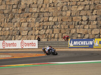 Alex Marquez (Spa-Gresini Racing Ducati) participates in the Moto Grand Prix GoPro of Aragon Grand Prix Race MotoGP on Sunday at the Motorla...