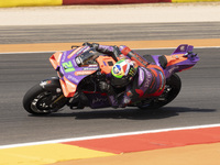 Franco Morbidelli (Ita-Pramac Racing Ducati) participates in the Moto Grand Prix GoPro of Aragon Grand Prix Race MotoGP on Sunday at the Mot...