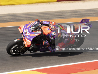 Jorge Martin (Spa-Pramac Racing Ducati) participates in the Moto Grand Prix GoPro of Aragon Grand Prix Race MotoGP on Sunday at the Motorlan...