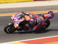 Jorge Martin (Spa-Pramac Racing Ducati) participates in the Moto Grand Prix GoPro of Aragon Grand Prix Race MotoGP on Sunday at the Motorlan...