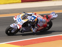 Alex Marquez (Spa-Gresini Racing Ducati) participates in the Moto Grand Prix GoPro of Aragon Grand Prix Race MotoGP on Sunday at the Motorla...