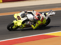 Fabio Di Giannantonio (Ita-VR46 Team Ducati) participates in the Moto Grand Prix GoPro of Aragon Grand Prix Race MotoGP on Sunday at the Mot...