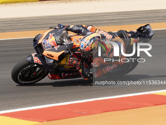 Jack Miller (Aus-Red Bull KTM Factory Racing) participates in the Moto Grand Prix GoPro of Aragon Grand Prix Race MotoGP on Sunday at the Mo...