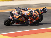 Jack Miller (Aus-Red Bull KTM Factory Racing) participates in the Moto Grand Prix GoPro of Aragon Grand Prix Race MotoGP on Sunday at the Mo...