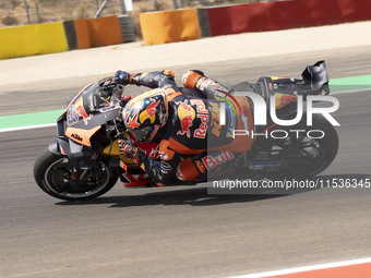 Jack Miller (Aus-Red Bull KTM Factory Racing) participates in the Moto Grand Prix GoPro of Aragon Grand Prix Race MotoGP on Sunday at the Mo...