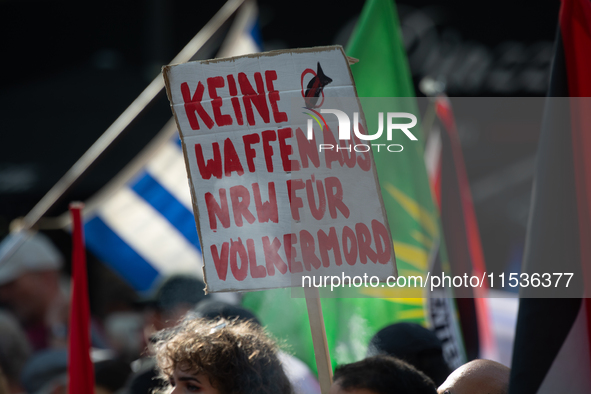 A few hundred people take part in an anti-war demonstration against government policy toward the war and demand peace in Cologne, Germany, o...