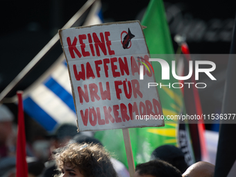 A few hundred people take part in an anti-war demonstration against government policy toward the war and demand peace in Cologne, Germany, o...