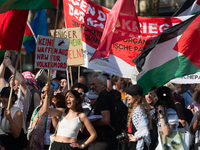 A few hundred people take part in an anti-war demonstration against government policy toward the war and demand peace in Cologne, Germany, o...