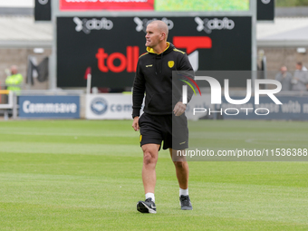 Burton Albion's manager Mark Robinson stands before the Sky Bet League 1 match between Northampton Town and Burton Albion at the PTS Academy...