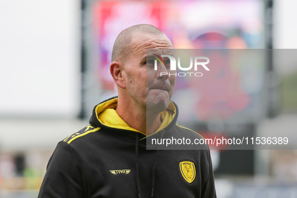 Burton Albion's manager Mark Robinson stands before the Sky Bet League 1 match between Northampton Town and Burton Albion at the PTS Academy...