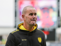 Burton Albion's manager Mark Robinson stands before the Sky Bet League 1 match between Northampton Town and Burton Albion at the PTS Academy...