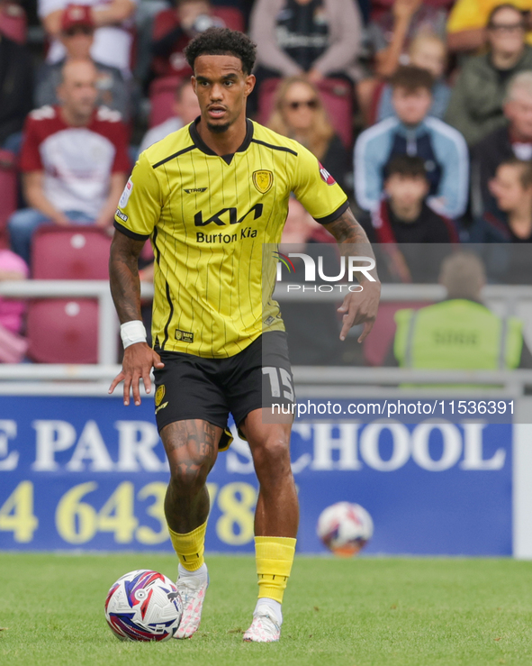 Burton Albion's Terence Vancooten during the first half of the Sky Bet League 1 match between Northampton Town and Burton Albion at the PTS...