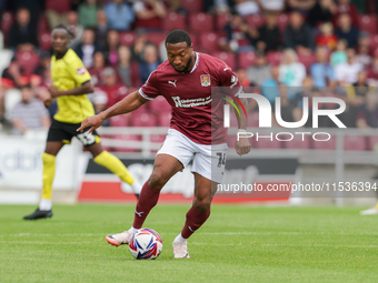 Northampton Town's Ali Koiki during the first half of the Sky Bet League 1 match between Northampton Town and Burton Albion at the PTS Acade...