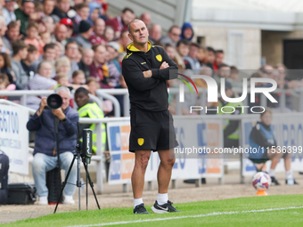 Burton Albion's manager Mark Robinson during the first half of the Sky Bet League 1 match between Northampton Town and Burton Albion at the...