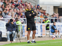 Burton Albion's manager Mark Robinson during the first half of the Sky Bet League 1 match between Northampton Town and Burton Albion at the...