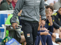 Northampton Town's manager Jon Brady during the first half of the Sky Bet League 1 match between Northampton Town and Burton Albion at the P...