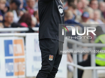 Northampton Town's manager Jon Brady during the second half of the Sky Bet League 1 match between Northampton Town and Burton Albion at the...