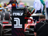 Charles Leclerc of Scuderia Ferrari celebrates his victory during the race of the Italian GP, the 16th round of the Formula 1 World Champion...