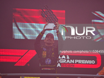 Charles Leclerc of Scuderia Ferrari celebrates his victory during the race of the Italian GP, the 16th round of the Formula 1 World Champion...