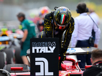 Charles Leclerc of Scuderia Ferrari celebrates his victory during the race of the Italian GP, the 16th round of the Formula 1 World Champion...