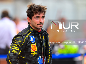 Charles Leclerc of Scuderia Ferrari celebrates his victory during the race of the Italian GP, the 16th round of the Formula 1 World Champion...