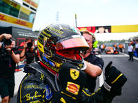 Charles Leclerc of Scuderia Ferrari celebrates his victory during the race of the Italian GP, the 16th round of the Formula 1 World Champion...