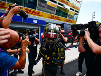 Charles Leclerc of Scuderia Ferrari celebrates his victory during the race of the Italian GP, the 16th round of the Formula 1 World Champion...