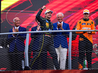 Charles Leclerc of Scuderia Ferrari celebrates his victory during the race of the Italian GP, the 16th round of the Formula 1 World Champion...