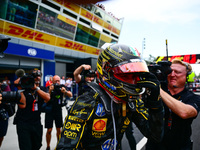 Charles Leclerc of Scuderia Ferrari celebrates his victory during the race of the Italian GP, the 16th round of the Formula 1 World Champion...