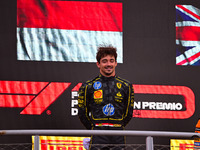 Charles Leclerc of Scuderia Ferrari celebrates his victory during the race of the Italian GP, the 16th round of the Formula 1 World Champion...