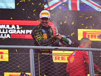 Charles Leclerc of Scuderia Ferrari celebrates his victory during the race of the Italian GP, the 16th round of the Formula 1 World Champion...