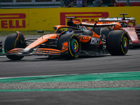 Oscar Piastri of Australia drives the (81) McLaren F1 Team MCL38 Mercedes during the race of the Formula 1 Pirelli Gran Premio d'Italia 2024...