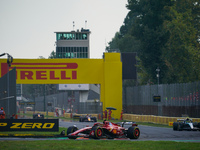 Carlos Sainz Jr. of Spain drives the (55) Scuderia Ferrari SF-24 Ferrari during the race of the Formula 1 Pirelli Gran Premio d'Italia 2024...