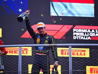 Charles Leclerc of Scuderia Ferrari celebrates his victory during the race of the Italian GP, the 16th round of the Formula 1 World Champion...