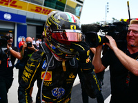 Charles Leclerc of Scuderia Ferrari celebrates his victory during the race of the Italian GP, the 16th round of the Formula 1 World Champion...