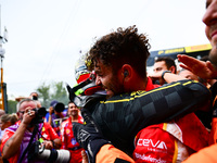 Charles Leclerc of Scuderia Ferrari celebrates his victory during the race of the Italian GP, the 16th round of the Formula 1 World Champion...