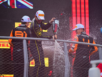 Charles Leclerc of Scuderia Ferrari celebrates his victory during the race of the Italian GP, the 16th round of the Formula 1 World Champion...