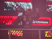 Charles Leclerc of Scuderia Ferrari celebrates his victory during the race of the Italian GP, the 16th round of the Formula 1 World Champion...