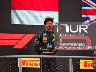 Charles Leclerc of Scuderia Ferrari celebrates his victory during the race of the Italian GP, the 16th round of the Formula 1 World Champion...