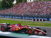 Carlos Sainz Jr. of Spain drives the (55) Scuderia Ferrari SF-24 Ferrari during the race of the Formula 1 Pirelli Gran Premio d'Italia 2024...