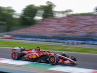 Charles Leclerc of Monaco drives the (16) Scuderia Ferrari SF-24 Ferrari during the race of the Formula 1 Pirelli Gran Premio d'Italia 2024...