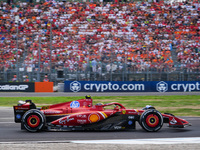 Carlos Sainz Jr. of Spain drives the (55) Scuderia Ferrari SF-24 Ferrari during the race of the Formula 1 Pirelli Gran Premio d'Italia 2024...