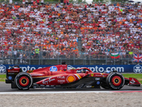 Charles Leclerc of Monaco drives the (16) Scuderia Ferrari SF-24 Ferrari during the race of the Formula 1 Pirelli Gran Premio d'Italia 2024...