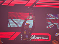 Charles Leclerc of Scuderia Ferrari celebrates his victory during the race of the Italian GP, the 16th round of the Formula 1 World Champion...