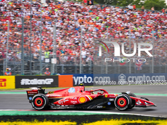 Carlos Sainz Jr. of Spain drives the (55) Scuderia Ferrari SF-24 Ferrari during the race of the Formula 1 Pirelli Gran Premio d'Italia 2024...