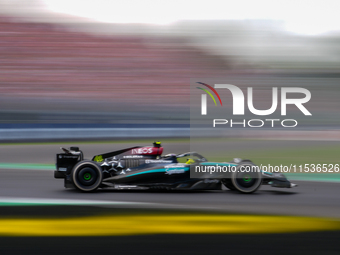 Lewis Hamilton of the UK drives the (44) Mercedes-AMG Petronas F1 Team F1 W15 E Performance Mercedes during the race of the Formula 1 Pirell...