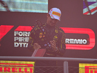 Charles Leclerc of Scuderia Ferrari celebrates his victory during the race of the Italian GP, the 16th round of the Formula 1 World Champion...