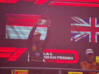 Charles Leclerc of Scuderia Ferrari celebrates his victory during the race of the Italian GP, the 16th round of the Formula 1 World Champion...